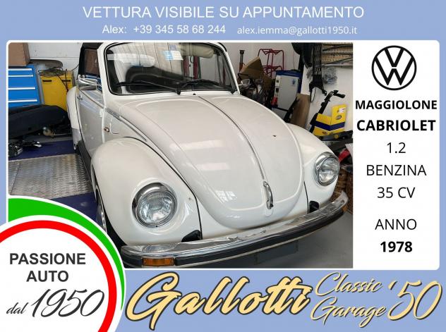 Volkswagen Maggiolone Cabriolet 1.2 benzina 35cv