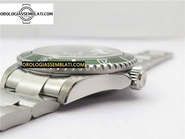 Rolex Replica SUBMARINER 16610 LV KERMIT VERDE ACCIAIO 904L 1:1 MIGLIOR EDIZIONE SU BRACCIALE SS SH3135 - Foto 10