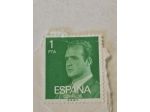 Filatelia Poste spagnole bollo da 1 Peseta del 1977 raffigura re Juan Carlos I°