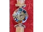 Orologio LADY al quarzo quadrante madreperlato,numeri arabi con murrine