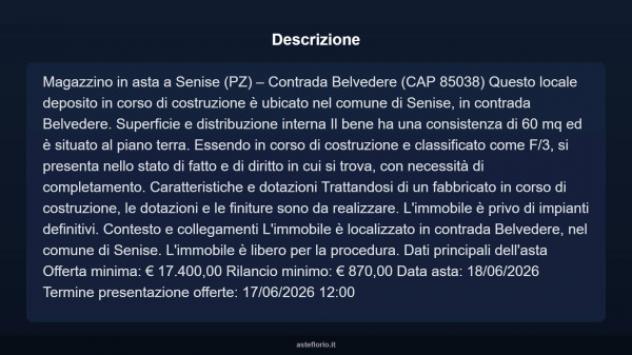 Immobile in asta di 60 m² in vendita a Senise - Foto 9