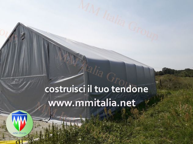 TENDONI AGRICOLI, STALLE MOBILI 8 X 18 X 3,96 MT. MM ITALIA - Foto 4
