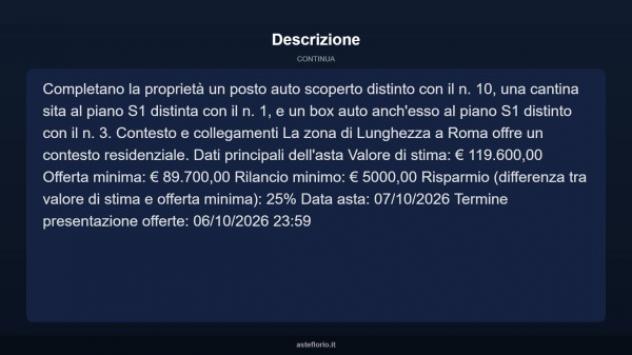 Immobile in asta di 72 m², box auto in vendita a Roma - Foto 5