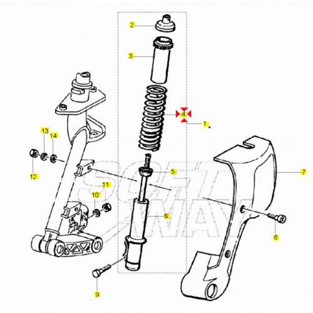 Molla ammortizzatore anteriore Quartz 270911 - Foto 3