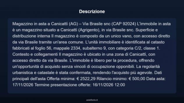 Immobile in asta di 50 m² in vendita a Canicattì - Foto 2