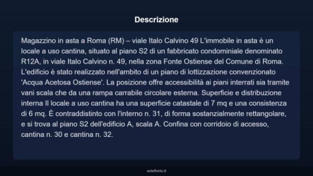 Immobile in asta di 7 m² in vendita a Roma - Foto 3