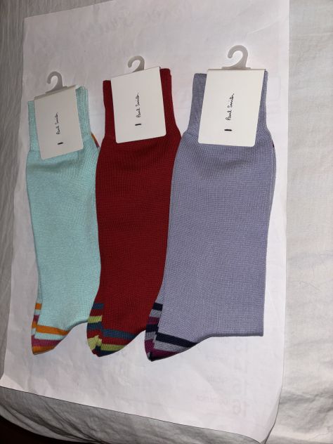 3 PAIA DI CALZE NUOVE DA UOMO LEGGERE FIRMATE ORIGINALI”PAUL SMITH”MADE IN ITALY - Foto 2