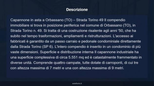 Immobile in asta di 5551 m² in vendita a Orbassano - Foto 7