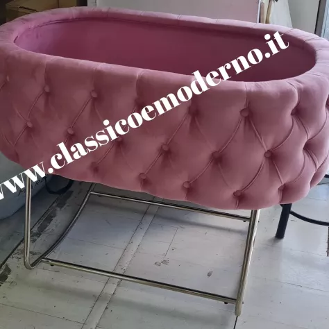 Dondolo culla portaenfant in velluto rosa o grigio con spedizione