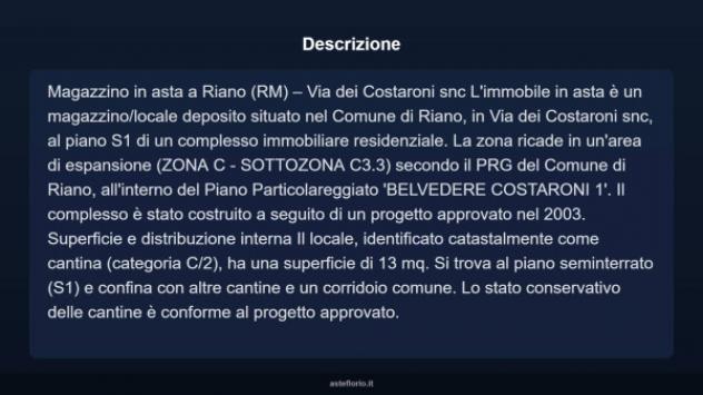 Immobile in asta di 13 m² in vendita a Riano - Foto 4