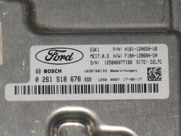 0261S18678 ECU FORD FIESTA VII ME17.0.3 0261S18678 H1B1-12A650-UB H1B112A650UB - Foto 2