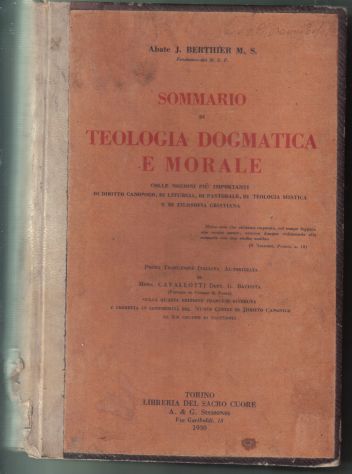 R45 - SOMMARIO TEOLOGIA DOGMATICA E MORALE