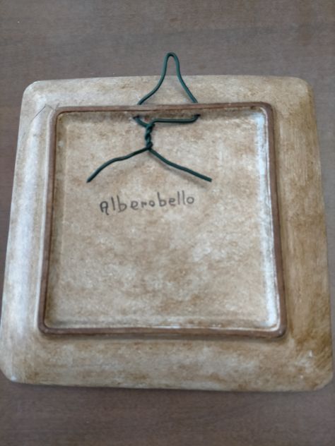 Piatto d'appendere in ceramica pitturato a mano - Foto 3