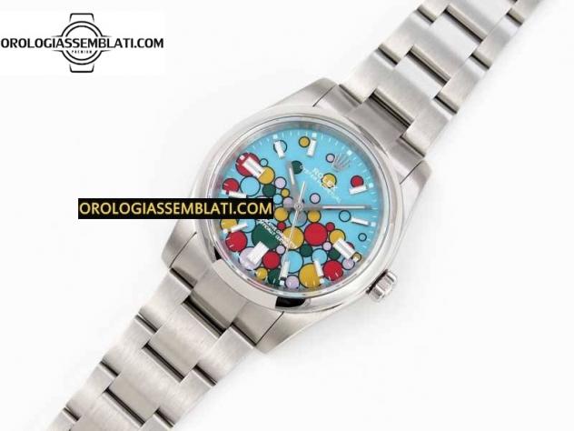 REPLICA Rolex OYSTER PERPETUAL 36MM 126000 BEST EDITION 904L STEEL BUBBLE DIAL ON SS BRACELET A2824 - Foto 2