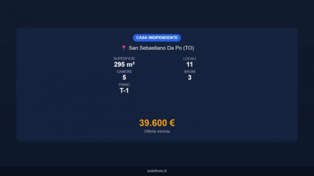 Immobile in asta di 295 m² con più di 5 locali in vendita a San Sebastiano da Po - Foto 17