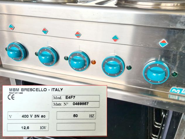 CUCINA ELETTRICA FORNO E 4 PIASTRE USATA - Foto 4