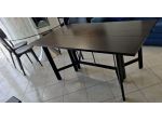 Tavolo allungabile in rovere massiccio nero