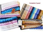 Spugne per il bagno MISSONI , set 5 asciugamani varie misure