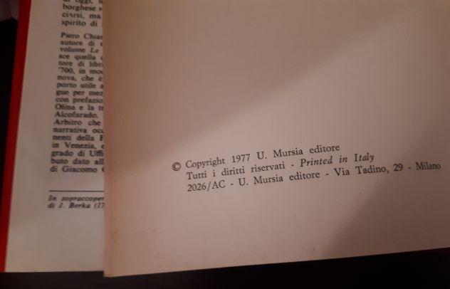 IL VERO CASANOVA, Piero Chiara, Mursia 1^ edizione 1977. - Foto 7