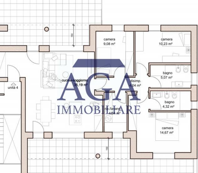 APPARTAMENTO di 4 vani e di 135 mq (SPRESIANO) rif. AR67B_26 - Foto 15