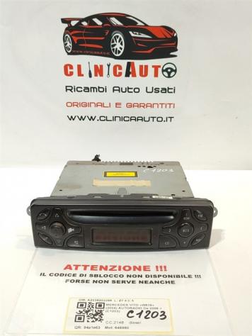 AUTORADIO MERCEDES Vito W639 2° Serie A2038202286 646980 (0314)