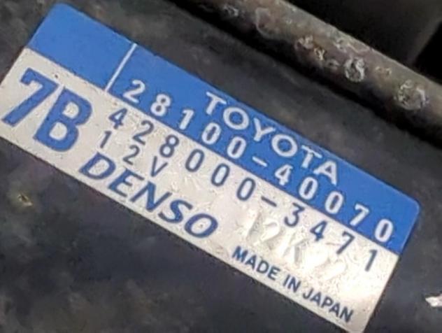 28100-40070 MOTORINO AVVIAMENTO TOYOTA YARIS 1.0 B 51KW 5M 5P (2009) RICAMBIO USATO - Foto 6