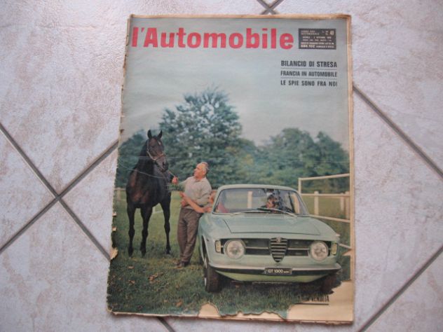 RIVISTA L'AUTOMOBILE OTTOBRE  1966 FOTO ALFA ROMEO GT JUNIOR PRIMA SERIE SCALINO - Foto 4