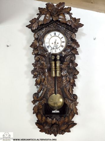 176384 Antico Orologio a pendolo Regolatore a Pesi