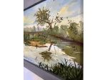Quadro con paesaggio lacustre