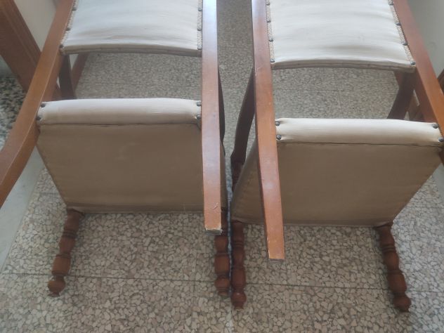 Coppia di poltroncine vintage in legno - Foto 5