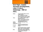 CATULLO Prolegomeni al Catullo Veronese, G.B.Pighi 1961 NUOVO