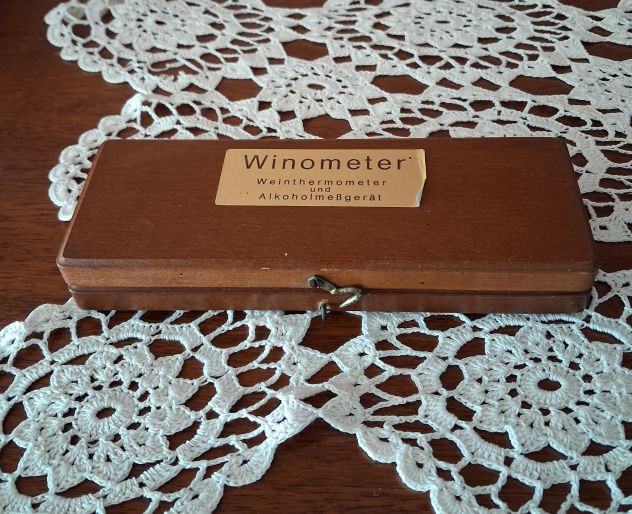 Set vintage tedesco 'Winometer' . Custodia in legno sagomato contiene un termome - Foto 2