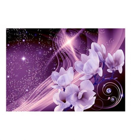 Fotomurale Adesivo Con I Fiori Stellari Viola ARREDALACASA - Foto 2