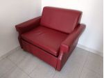 Poltrona-letto in pelle (materasso incluso)