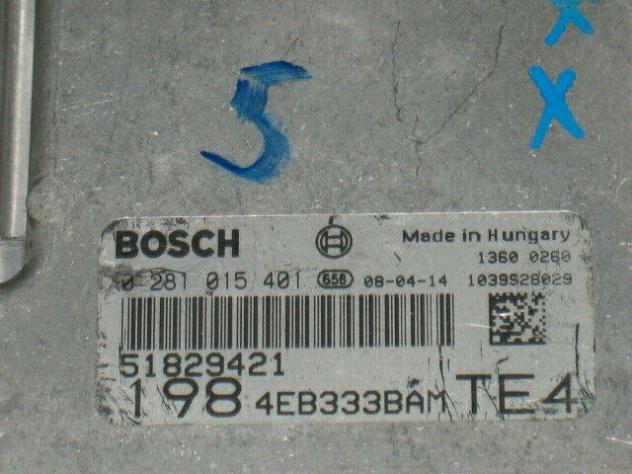 0281015401 ECU Fiat Bravo 1.6JTD BOSCH 0281015401 EDC16C39 FIAT 51829421 - Foto 2