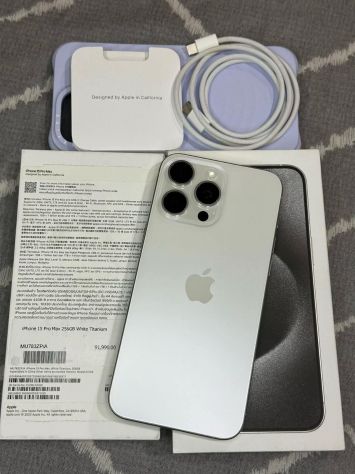 iPhone 15 Pro Max 256GB White Titanium – Excellent Condition - Foto 3