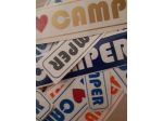 adesivi i love camper con misure e colore a scelta un elemento