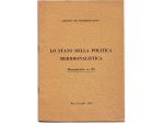 LO STATO DELLA POLITICA MERIDIONALISTICA