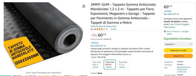 Tappeto nero per ginnastica - Foto 2