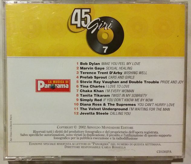 CD Hit parade internazionale n.7 La musica di Panorama 2002 come nuovo - Foto 2