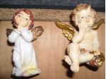 2 angeli custodi in pietra dura -