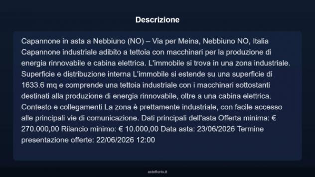 Immobile in asta di 1633 m² in vendita a Nebbiuno - Foto 3