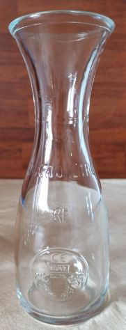 4 PZ BROCCA 250ML MISURA CARAFFA IN VETRO COLLO D'OCA PER ACQUA VINO QUARTO LITR - Foto 4