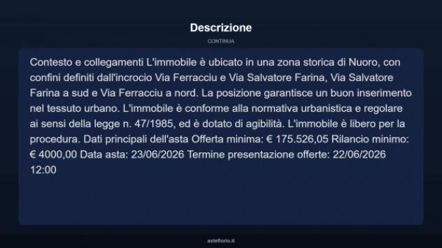 Immobile in asta di 426 m² con più di 5 locali in vendita a Nuoro - Foto 11