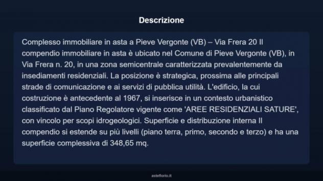 Immobile in asta di 348 m² in vendita a Pieve Vergonte - Foto 3
