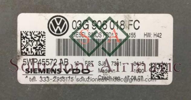 Volkswagen Golf V 2.0 centralina motore 5WP45572AB - Foto 4