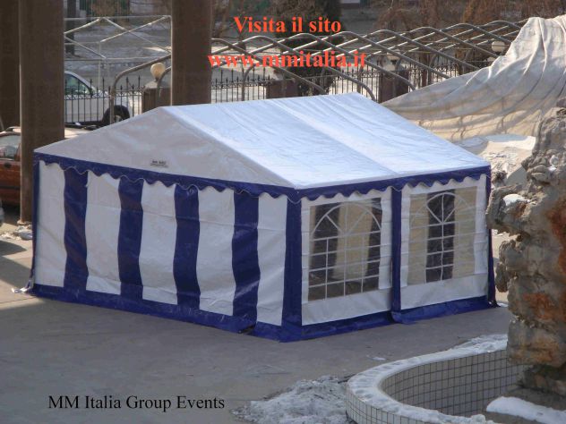 Gazebo 3 x 4 Tendoni telo pvc Ignifugo per mercatini di natale - Foto 7