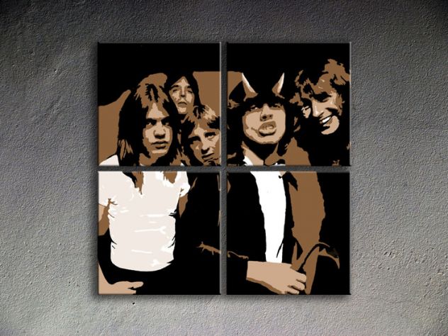 AC DC dipinto moderno arredamento pop art - Foto 2