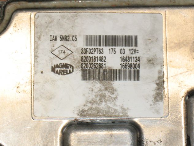 5NR2C5 IAW 5NR2.C5 ECU RENAULT CLIO 1.2 8200181482 8200262881 IAW5NR2.C5 - Foto 2