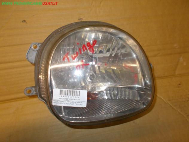 PROIETTORE D. PARAB.CROMATA TRASPARENTE RENAULT TWINGO (C06) Parti elettriche Fanaleria Proiettori Proiettore ant. RENAULT - TWINGO - 01-09-1998 -